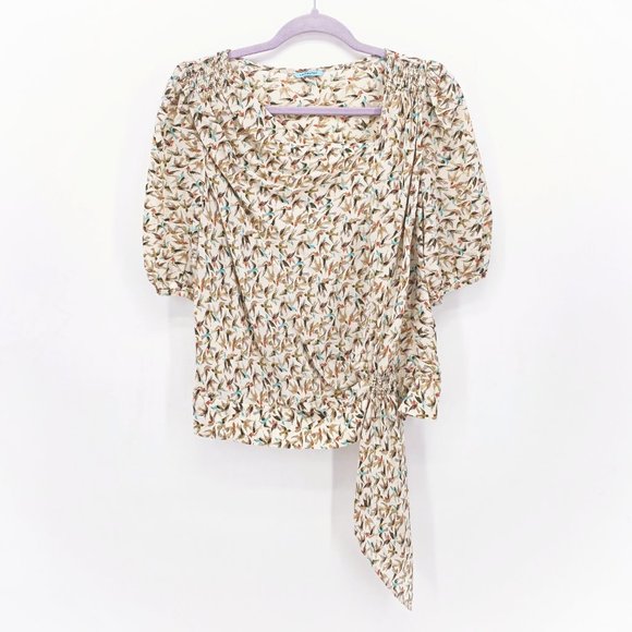 Anthropologie Tops - Leifnotes Side-Tied Sparrows Blouse